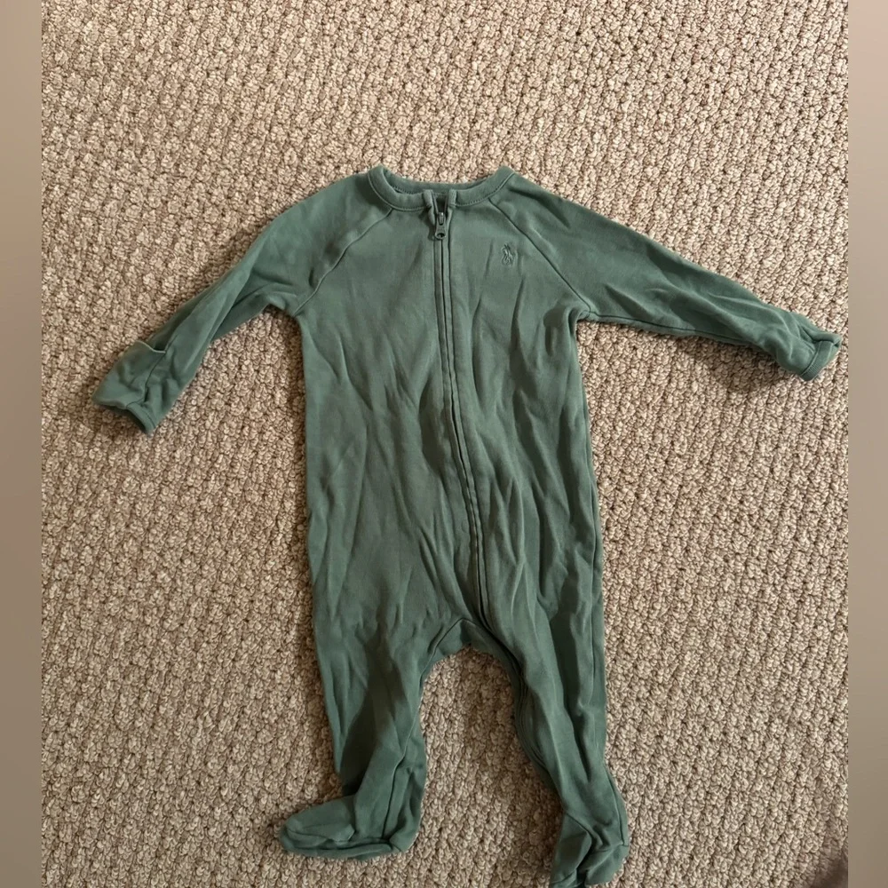 Ralph Lauren Green Kids One Piece Footie